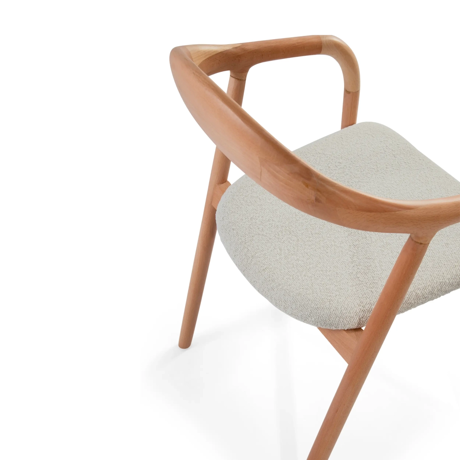 Warsow Nordic Chaise de salle à manger en bois naturel | Design élégant et confortable