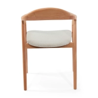 Warsow Nordic Silla de comedor de madera natural | Diseño elegante y confortable