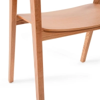 Stuhl aus nordischer Eiche mit Armlehnen Soho | Skandinavisches Minimalistisches Design