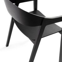 Skandynawskie krzesło dębowe z podłokietnikami Soho | Skandynawski minimalistyczny design