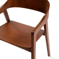 Skandynawskie krzesło dębowe z podłokietnikami Soho | Skandynawski minimalistyczny design