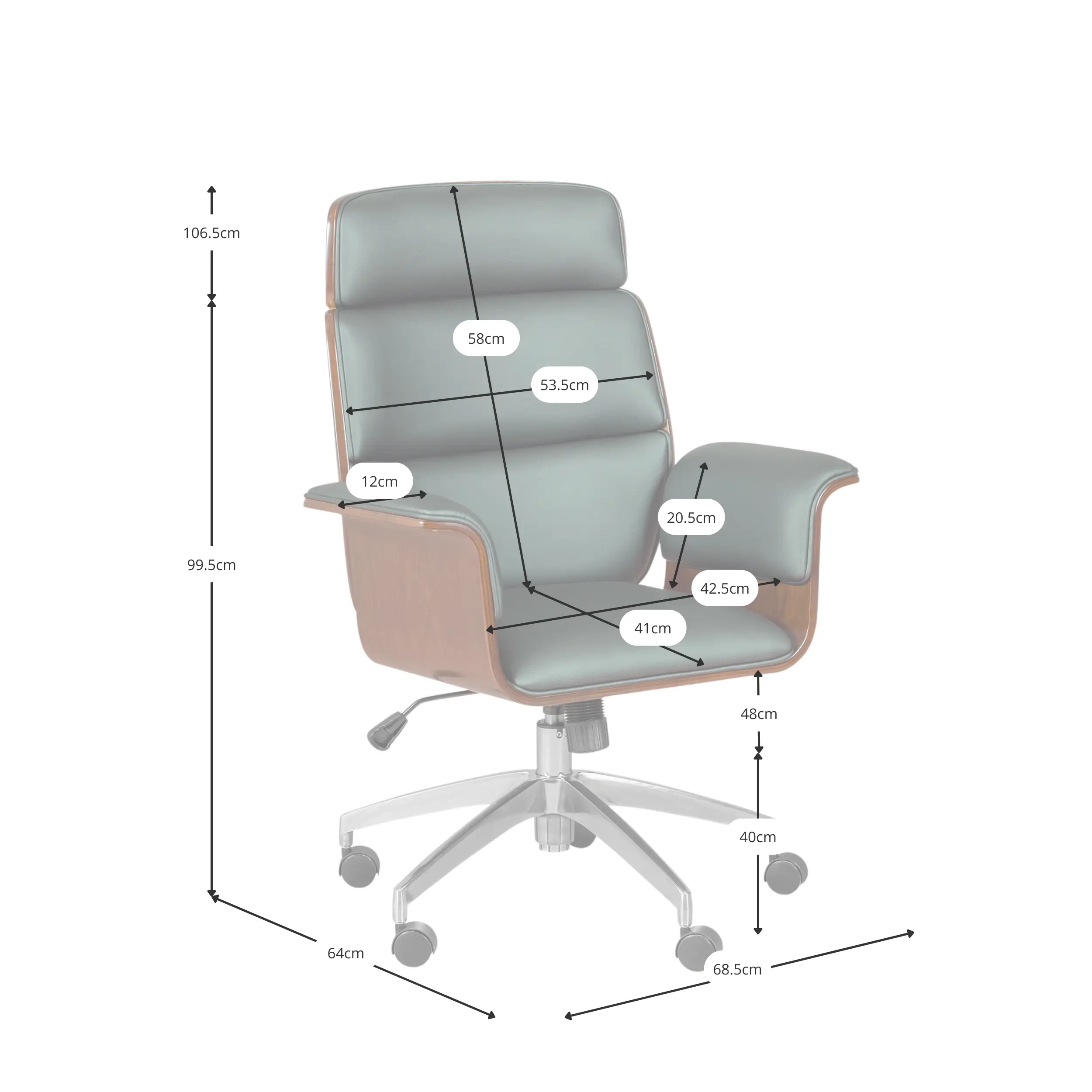 Kancelářské křeslo Nordic Executive - Kancelářské židle - Mobelarium