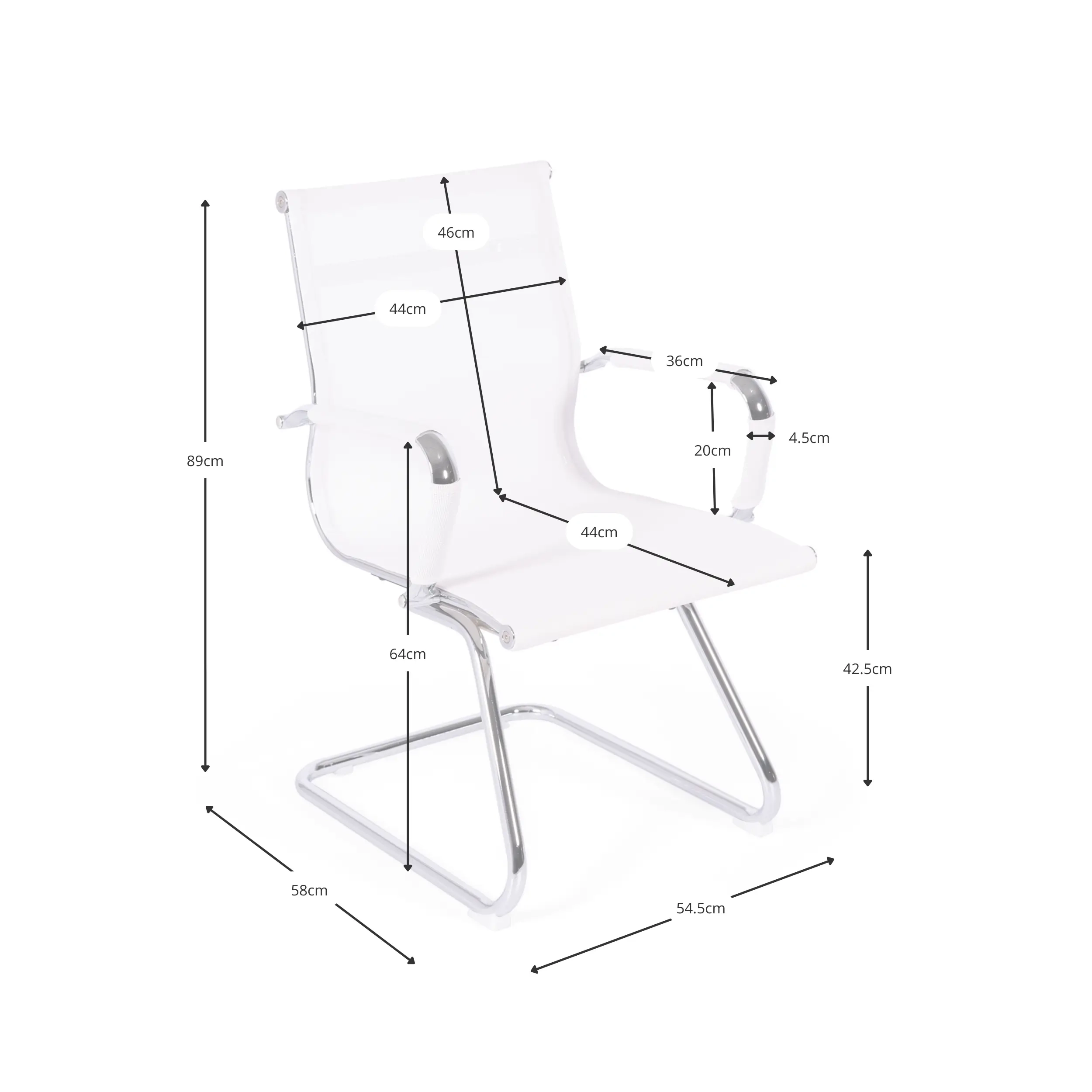 Tuoli Mesh Lowback Fixed Edition | Hengittävä, moderni kokoustuoli