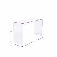Nachtkastje Ice Console : 12 mm helder gehard glas