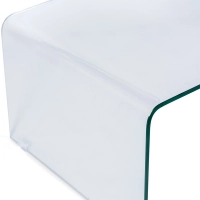 Coffee Ice Couchtisch : 12 mm transparentes gehärtetes Glas