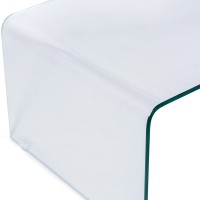 Coffee Ice soffbord : 12 mm transparent härdat glas