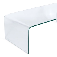 Coffee Ice salontafel : 12 mm transparant gehard glas