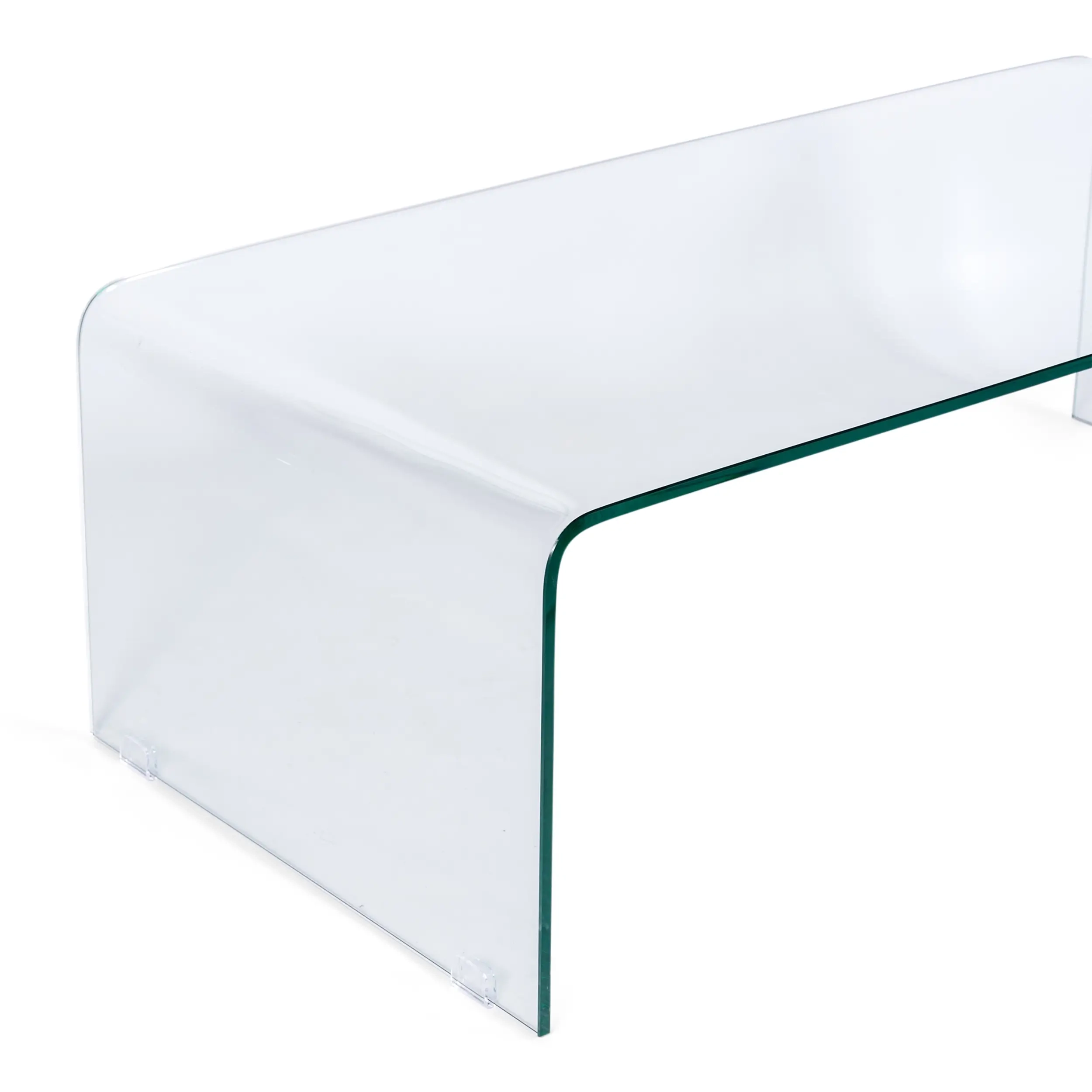 Coffee Ice salontafel : 12 mm transparant gehard glas