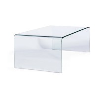 Coffee Ice soffbord : 12 mm transparent härdat glas