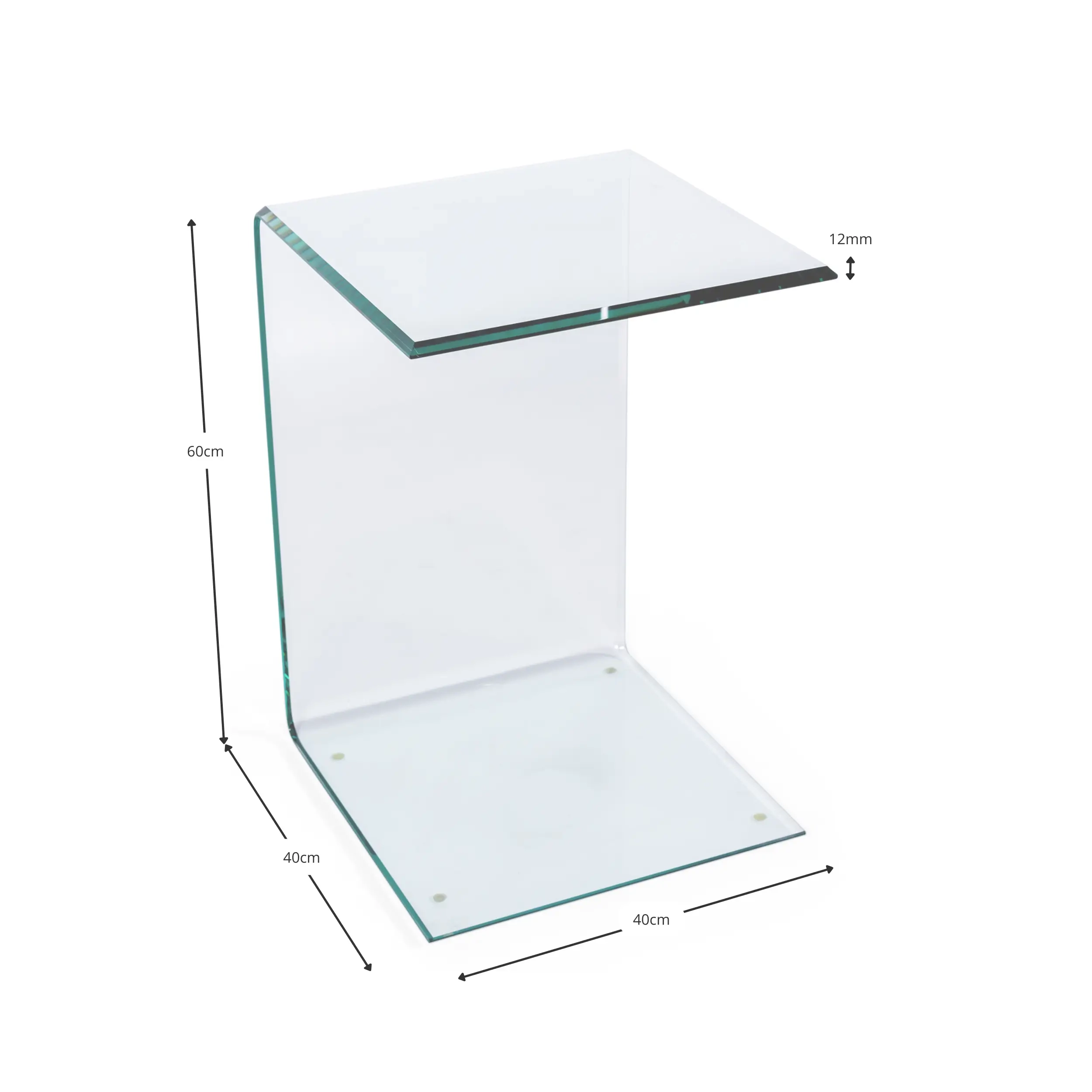 Ice Side Table | Stolik boczny i stolik kawowy z hartowanego szkła