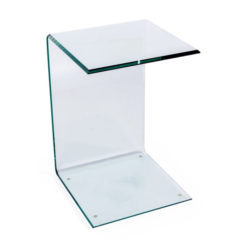 Mesa Ice Side | Mesa auxiliar y de centro en cristal templado