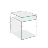 Winter Side Table | Beistelltisch und Couchtisch aus gehärtetem Glas