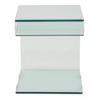 Winter Side Table : Side table and coffee table in tempered glass