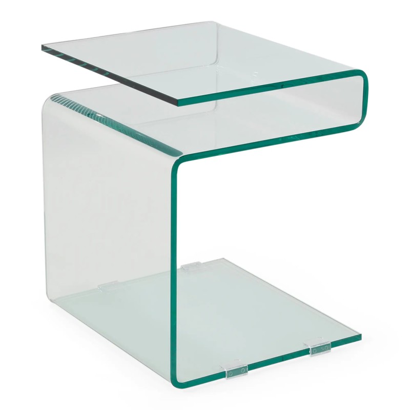 Mesa Winter Side | Mesa auxiliar y de centro en cristal templado