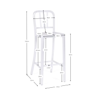 Replika av pall i aluminium - ikonisk industridesign