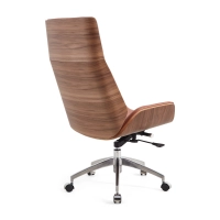 Silla de oficina nórdica - Sillas de oficina de cuero - Mobiliario de diseño