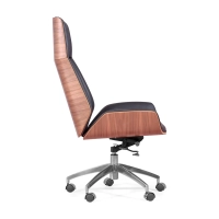 Silla de oficina nórdica - Sillas de oficina de cuero - Mobiliario de diseño