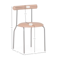 Industriële stoel Elbow - Beklede stoelen - Stoelen Mobelarium