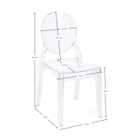 Cadeira de hospitalidade moderna transparente Louisiana - Mueble Design
