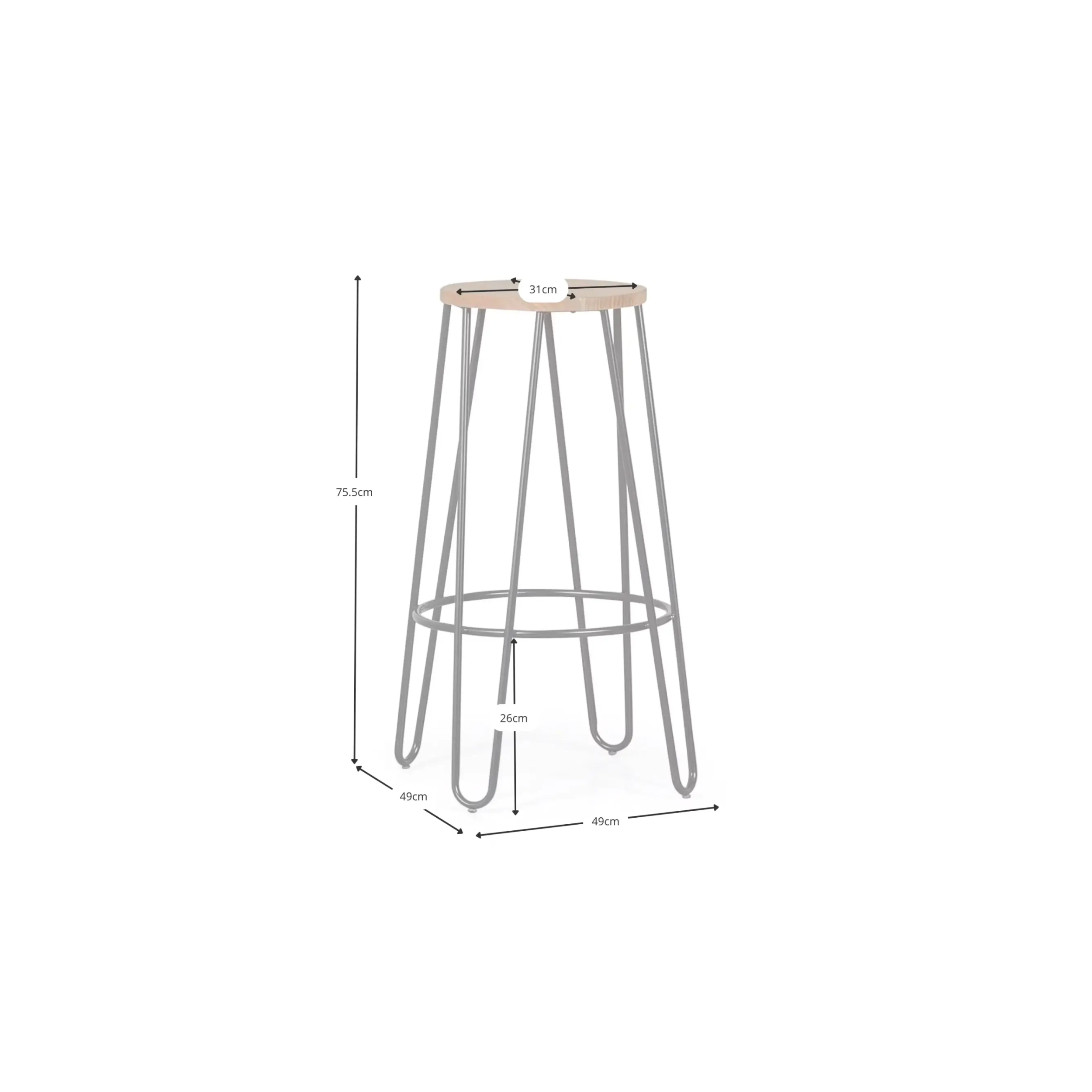 Hocker Lisbon Industrial - Bar und Gastlichkeit mit Stil und Stärke