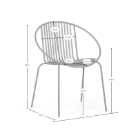 Sedia in metallo Bali - Robusta e moderna per uso interno ed esterno - - Bali Mobilie Design