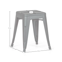 Tabouret industriel Bistro 45CM Matt - Chaises et tabourets industriels