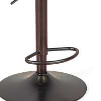 Barstoel Burrow Walnoot lift - Zwart kunstlederen kussen - Stijl Scandinavisch