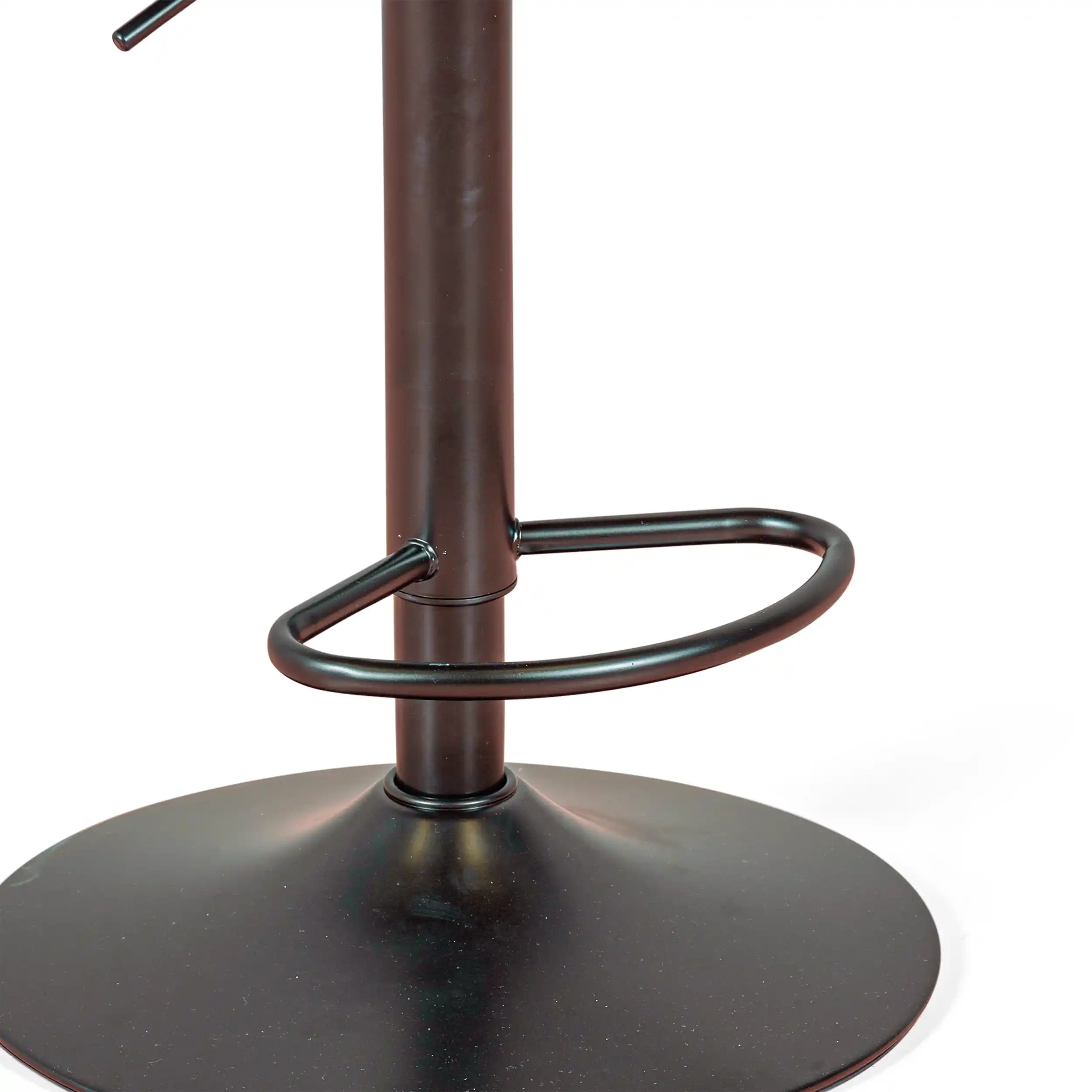 Barstoel Burrow Walnoot lift - Zwart kunstlederen kussen - Stijl Scandinavisch