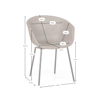 Cadeira estofada em pele Denver - Design industrial e conforto