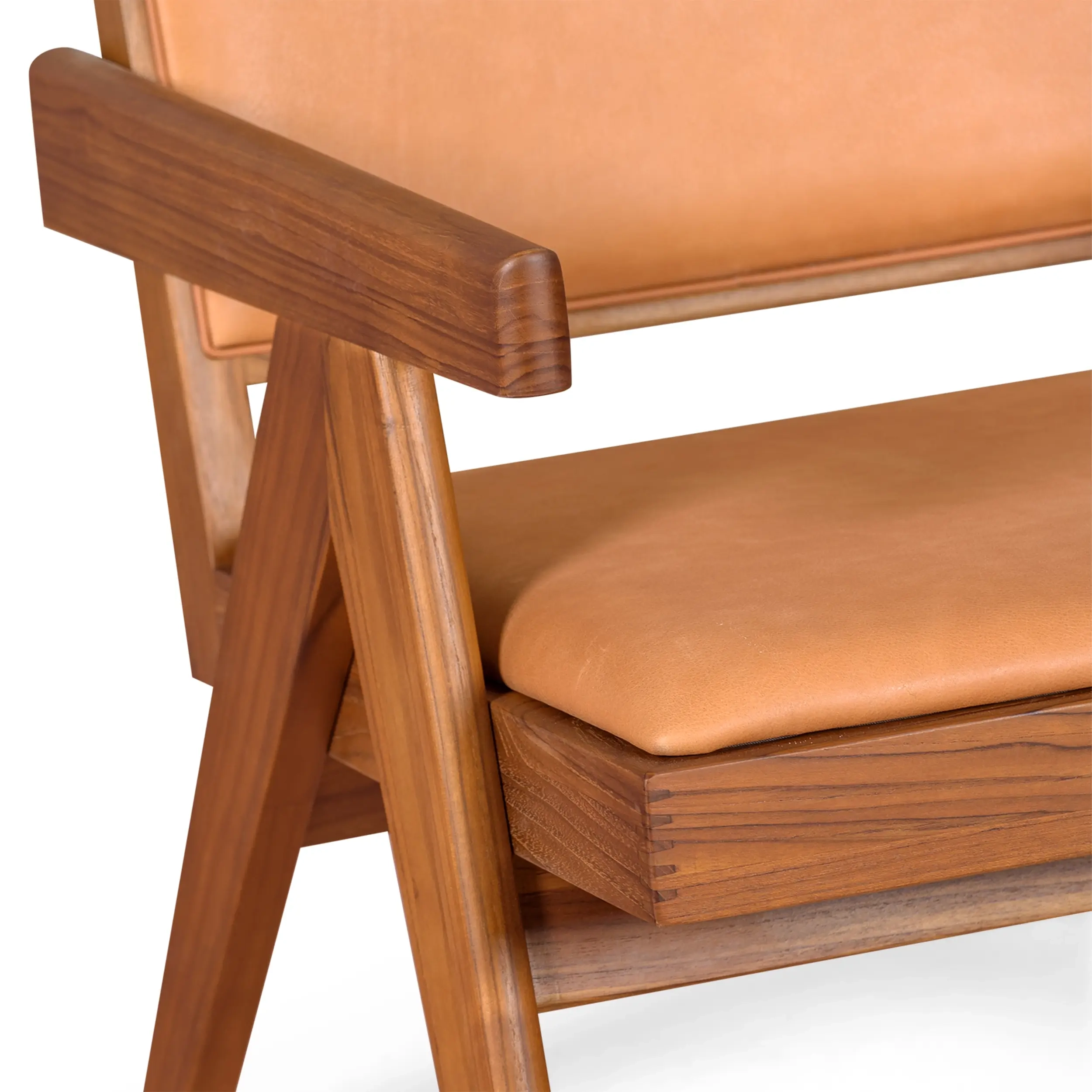 Lounge armchair Compass - Retro-vintage in Italian leather - - Mobelarium