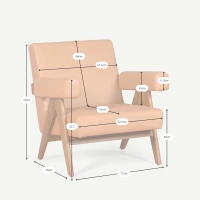Lounge armchair Compass - Retro-vintage in Italian leather - Mueble Design