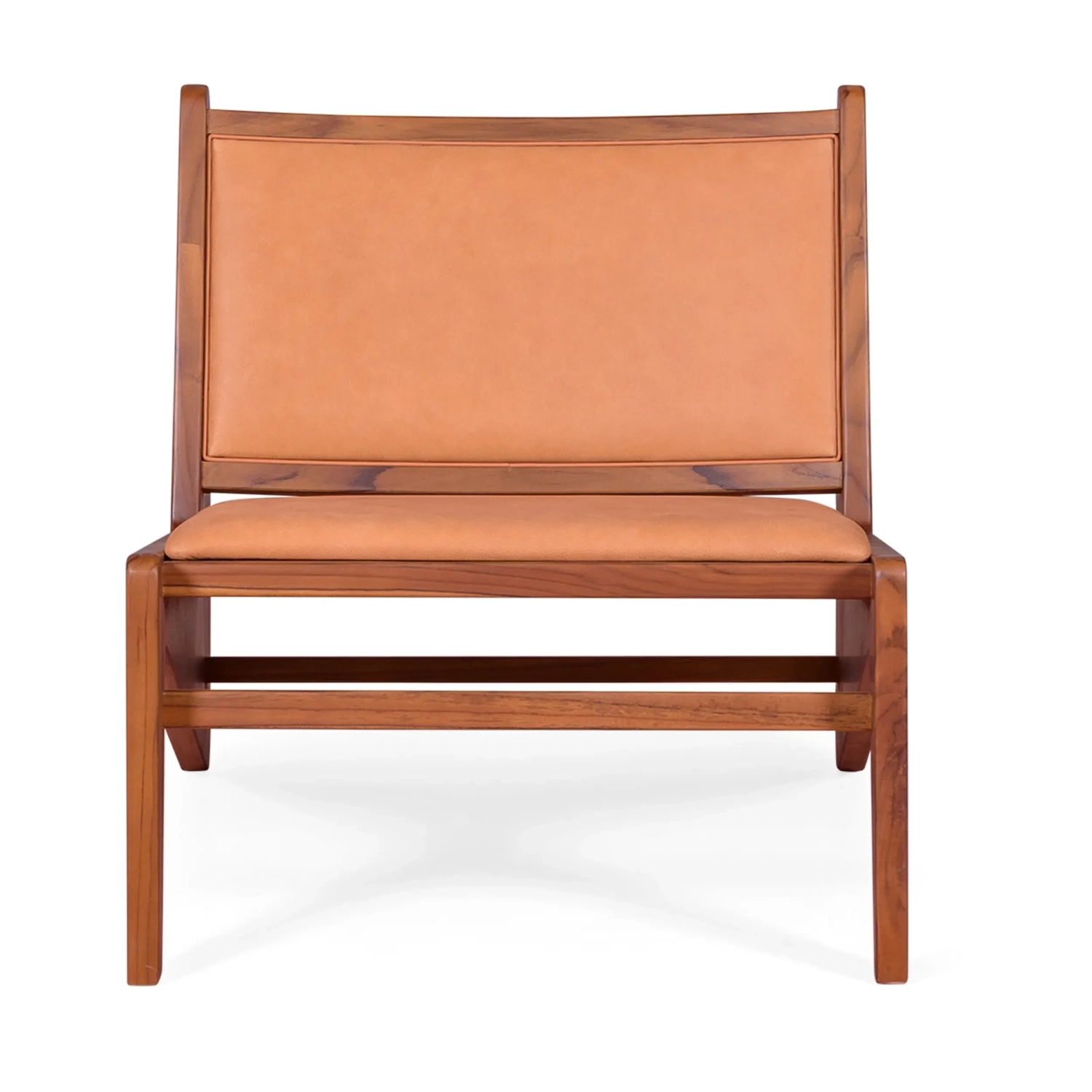Lounge-Sessel Compass gepolstert in Holz und Leder - Mobelarium