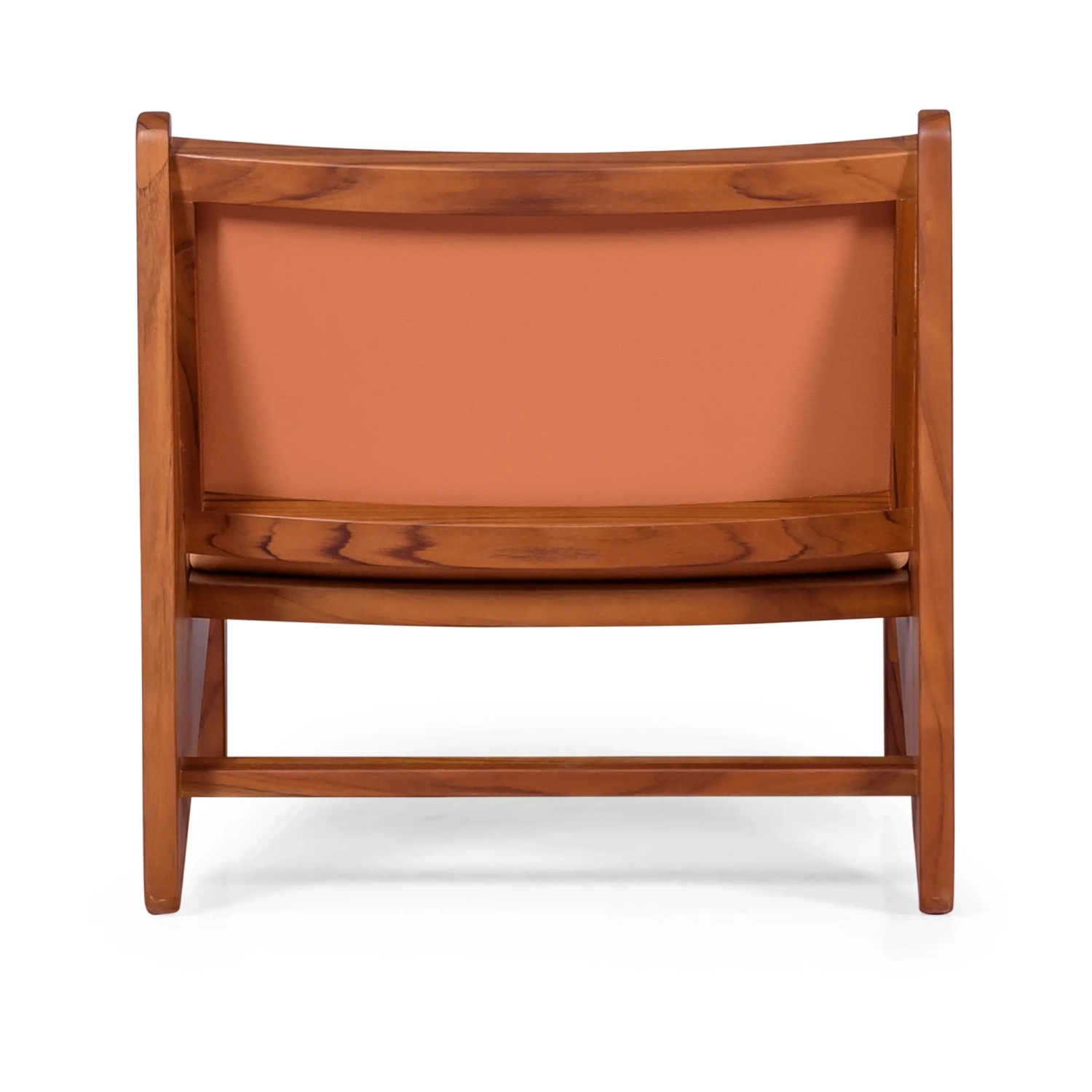 Sillón Lounge Compass tapizado en madera y piel - Mueble Design
