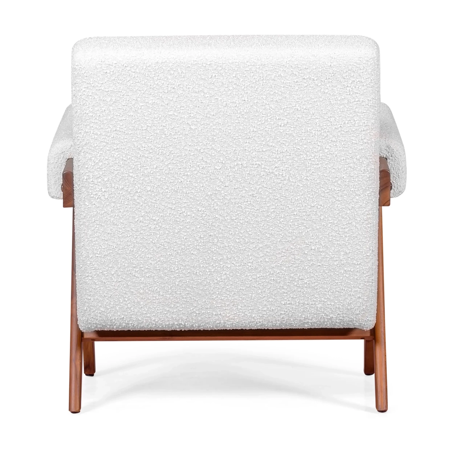Cadeirão Confort lounge Compass em madeira e boucle - Mueble Design