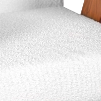 Confort lounge nojatuoli Compass puusta ja bouclesta - Mobelarium