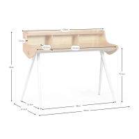 Oakland Schreibtisch - Eichenholz & Modernes Design - - Eichenholz & Modernes Design Mobelarium