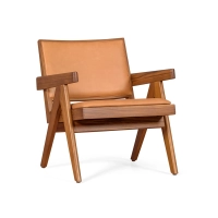 Sillón Lounge Compass - Retro-vintage en piel italiana - Mueble Design