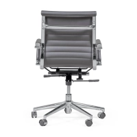 Silla de oficina Task respaldo bajo | Diseño moderno en polipiel y acero cromado