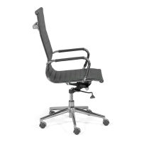 Cadeira de escritório de trabalho com encosto alto | Ergonomia e design moderno em imitação de pele