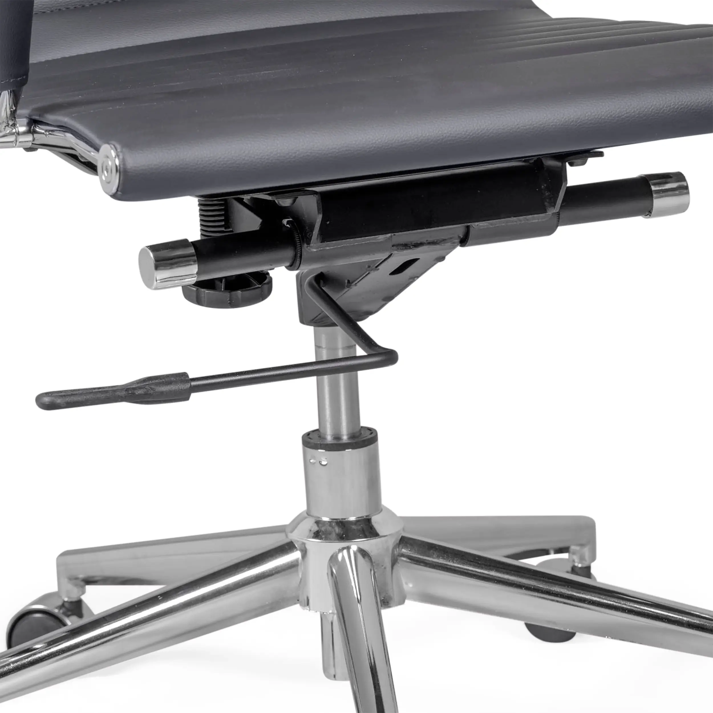 Krzesło biurowe z wysokim oparciem | Ergonomia i nowoczesny design z imitacji skóry