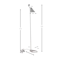 Lampadaire Jhon | Design inspiré d'Arne Jacobsen en acier