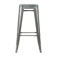 Taburete industrial Bistro 76 cm | Acero brillante apilable