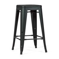 Barstoel industrieel Bistro 66 cm | staal stapelbaar glanzend of mat