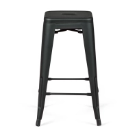 Tamborete industrial Bistro 66 cm | Aço empilhável brilhante ou mate