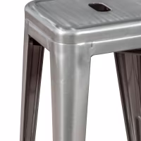 Barstoel industrieel Bistro 66 cm | staal stapelbaar glanzend of mat