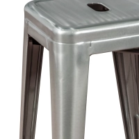 Hocker industriell Bistro 66 cm | Stahl stapelbar glänzend oder matt