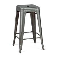 Barstoel industrieel Bistro 66 cm | staal stapelbaar glanzend of mat