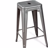Barstoel industrieel Bistro 66 cm | staal stapelbaar glanzend of mat