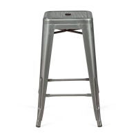 Barstol industriell Bistro 66 cm | Stål stapelbar blank eller matt