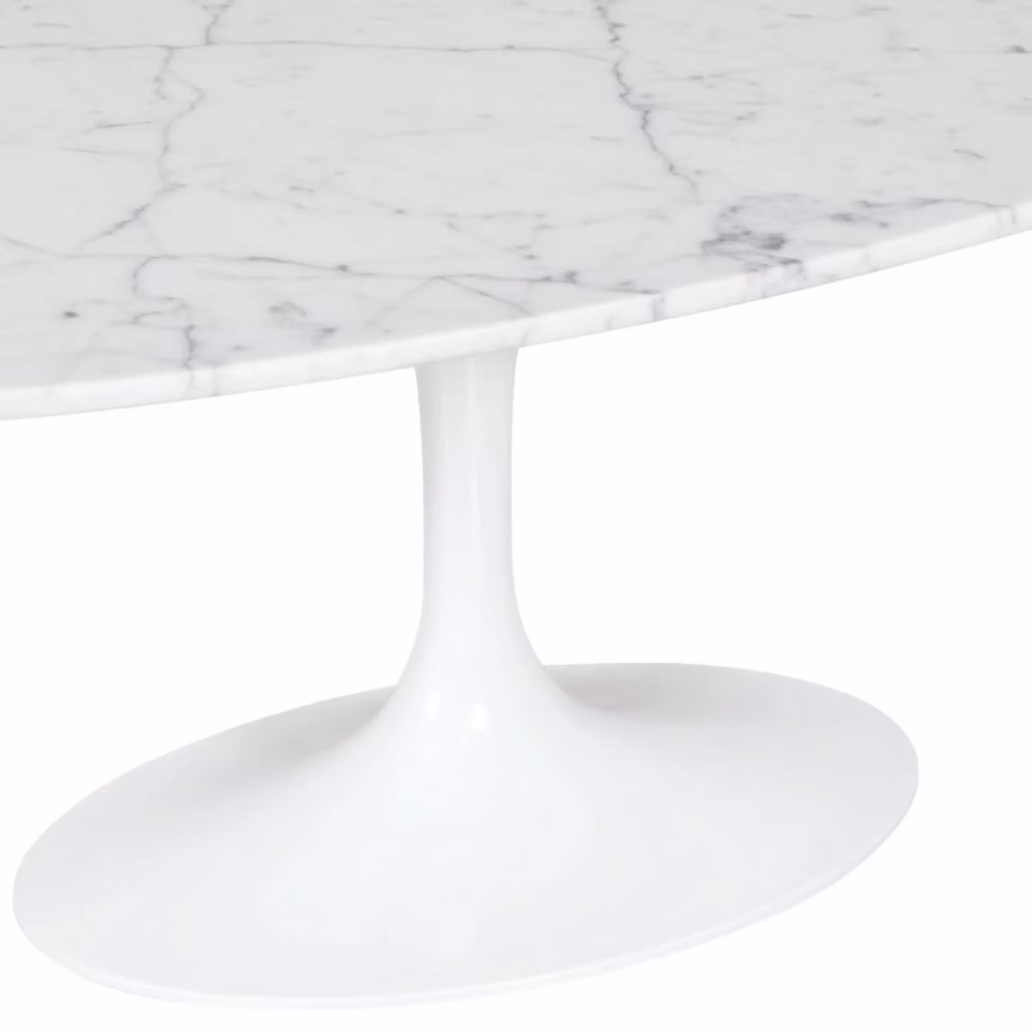 Ovale Tafel Tulip 199 cm Carrara Marmer | Saarinen Ontwerp voor Luxe Eetkamers